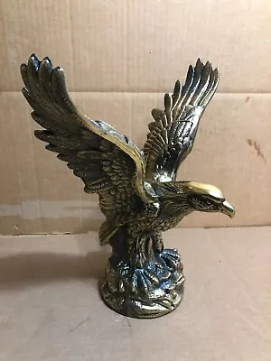 Vintage Wings Spread Eagle Statue Brass/Bronze Metal 8 L X 9.5 W X 11.5 H ** • $59.99