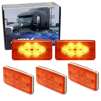 5pc Amber LED Raised Cab Roof Lights For Freightliner XL Century Columbia Etc • $41.39