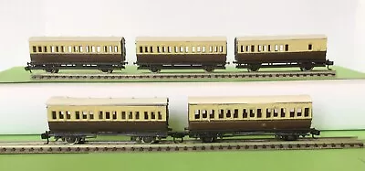 5 Graham Farish N Gauge Great Western 4 Wheeled Coaches - Read Description. • £8.50