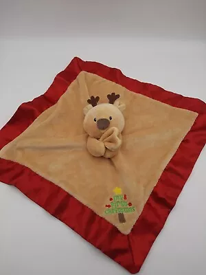 Baby Gund My First Christmas Reindeer Plush Lovey Security Blanket Satin 14  • $15.19