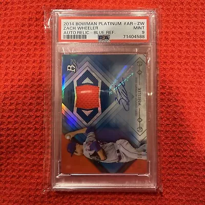 2014 Bowman Platinum Zach Wheeler Auto Relic PSA 9 • $55