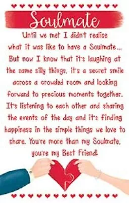 £2.29 • Buy Soulmate - Wallet Card & Envelope Keepsake Verse Gift