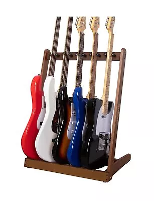 STRICH Guitar Stand For Multiple Guitars Wood Guitar Rack For 5 Electric Gui... • $62.99