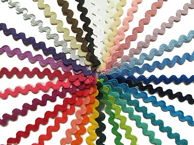 5mm Ric Rac Ribbon Braid Trimming Ricrac Metre Choice Of Colours DIY Sewing Trim • £1.29