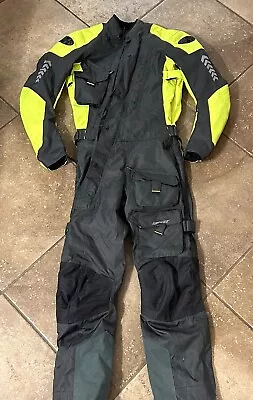 Joe Rocket Survivor Mens Motorcycle Riding Waterproof Bodysuit Neon Racing Small • $200