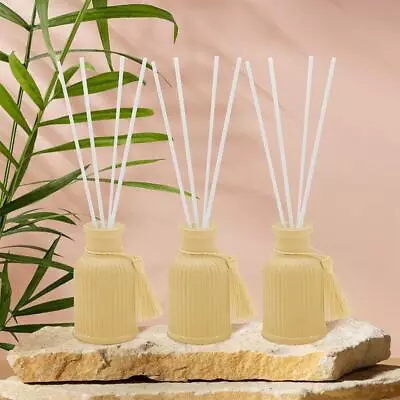 Exquisite Vintage Ribbed Glass Reed Diffuser Gift Set Of 3 | 6 Luxury Fragrances • £8.95