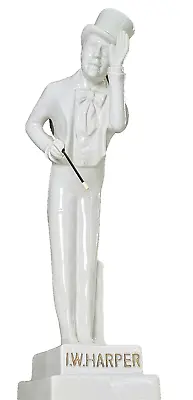 Vintage I W Harper The Gentleman Decanter White Hall Ceramic Man W Cane Statue • $299.99