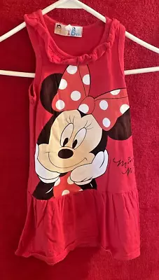 Toddler Girls Summer Sleeveless Sundress Minnie Mouse • $14.60