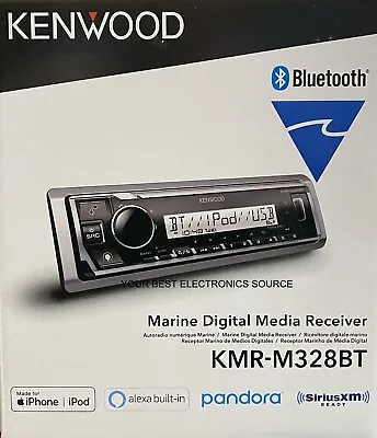 NEW Kenwood KMR-M328BT 1-DIN Marine Digital Media Receiver W/ Bluetooth • $139