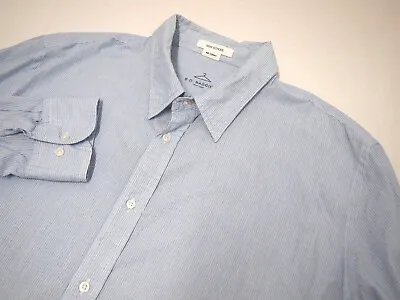$16.77 • Buy BD Baggies Mens Shirt XL Blue Striped New School Long Sleeve Button 100% Cotton