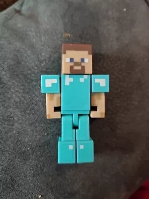 Minecraft Overworld Steve Diamond Armor Figure Only • $3