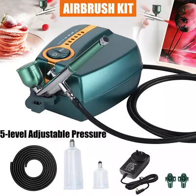 Airbrush Compressor Spray Gun Dual Action Kit Air Brush Art Tattoo Paint AU Plug • $65.45