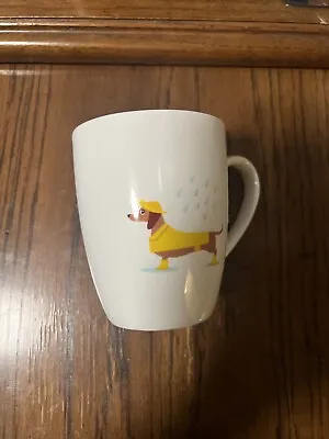 Dachshund Rain Coat Coffee Cup Stacy Claire Boyd Two's Company • $9.09