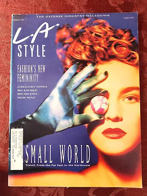 RARE L A STYLE Los Angeles Magazine February 1991 Brian Eno Gregory Hines • $25.60