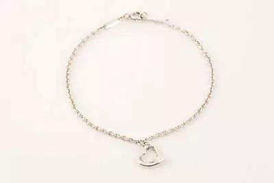 7  Tiffany & Co. Elsa Peretti 925 Silver Open Heart Bracelet (5.53g.) • $210