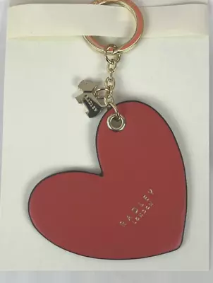 Radley Love Radley Heart Shaped Leather Keyring Key Ring With Mini Dog Tag New • £17.95