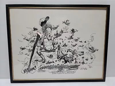 Jim Snook Studio Artist 1982 Framed Signed  The Quail Hunter  Hunting Print  • $19.99