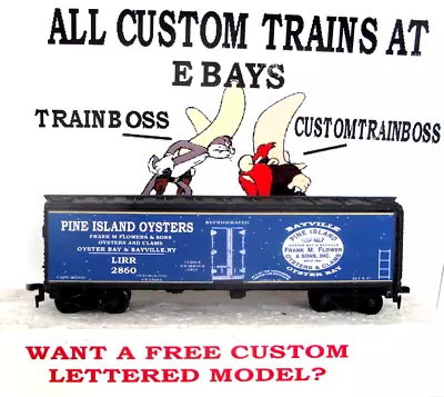 Ho Scale Custom Lettered Pine Island Oysters Reefer Is Available In O Scale P 18 • $33.99