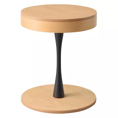 Side Table With Storage Wood Round Shape Table-top Home Decor PT-617 Azumaya NEW • $87