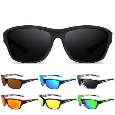 Wrap Around Polarized Sunglasses For Men Women UV400 Cycling Sports Sun Glasses • $8.99