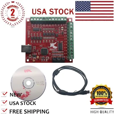 CNC USB MACH3 100Khz Breakout Board 4Axis Interface Driver Motion Controller #US • $21.38