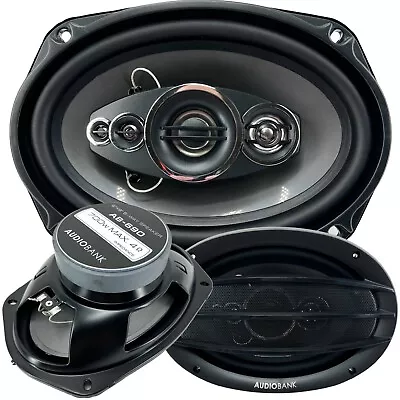 2x Audiobank 6x9 1400 Watt Max 5-Way Car Audio Stereo Coaxial Speakers 6x9 Inch • $48.99