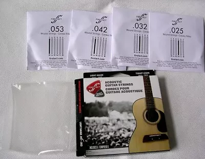 $10.10 • Buy 4 Acoustic Guitar Strings (G .025 To E .053) First Act Select Edition Roundwound