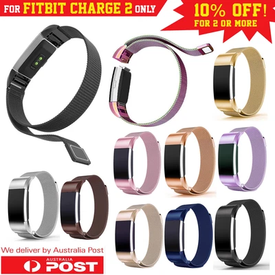 $9.95 • Buy For Fitbit Charge 2 Band Metal Stainless Steel Milanese Strap Bracelet Wristband