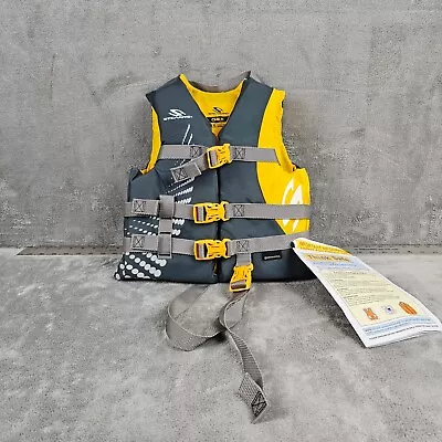 Stearns Life Vest Child Yellow Gray 5972 U.S. Coast Guard Approved 30-50LBS • $29.97