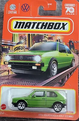 2023 MATCHBOX ‘76 VOLKSWAGEN GOLF GTI MK1 Green • $4.25