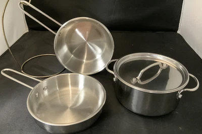 $12 • Buy Melissa & Doug 4 Piece Set Stainless Steel Pots & Pans