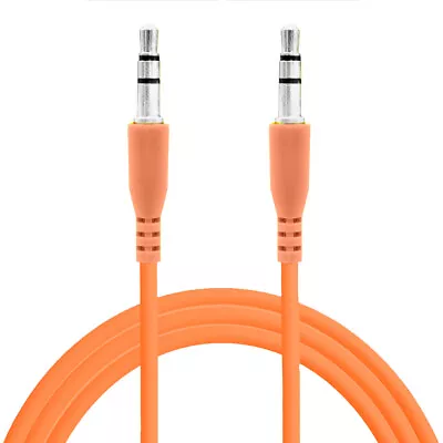 Orange 3.5mm Stereo 3 Feet Male To Male Mini Jack Port Extension Audio Aux Cable • $6.60