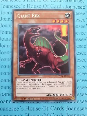 Giant Rex WISU-EN010 Rare Yu-Gi-Oh Card 1st Edition New • £0.99