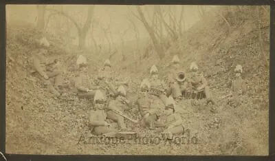 Military Music Band Trumpet Drum Trombone Antique Photo • $65