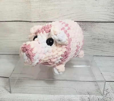 Pig Plush Crochet Handmade Piggie Chunk Plushie Stuffed Animal Toy • $15