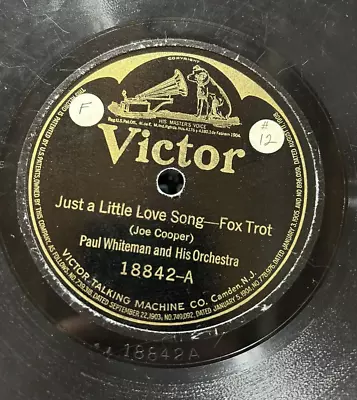 PAUL WHITEMAN 1922 Ty-Tee / Just A Little Love Song VICTOR Batwing 78 RPM Jazz • $11.99