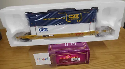 Mth 20-95109 Ttx Husky Stack Car #59850 O Scale Train Csx Intermodal Container • $99.95