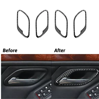 4Pcs Door Handle Panel Cover Sticker Carbon Fiber Trim For BMW M5 E39 1998-2003 • $17.90