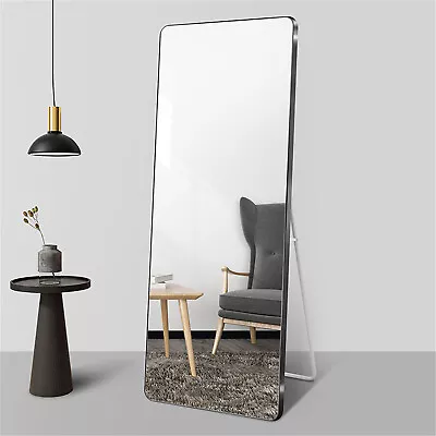 Floor Mirror Full Length Mirrors Leaning Rounded Corner Rimless S  5MM • $203