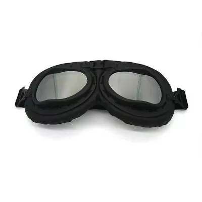 Retro Vintage Pilot Aviator Goggles Motorcycle For Harley Racer Cruiser Tinted • $17.05