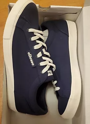 Ellesse Heritage  Stefania Vulc Navy  Canvas  Sneaker Sz 42/9 New • $39.95