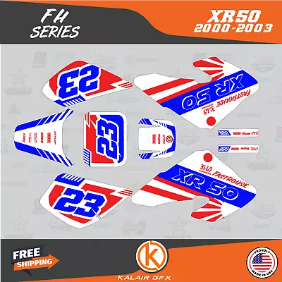 Graphics Kit For Honda XR50 (2000-2003) XR 50 FH Series - Blue Red • $48.99