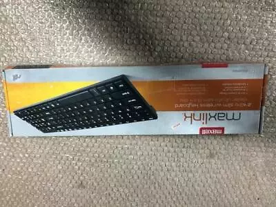 Maxell Maxlink 191112 2.4GHz Slim Wireless Keyboard With Mini Nano USB Receiver • $36.57