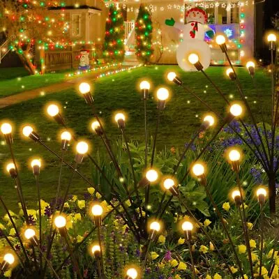 LED Solar Christmas Lights Outdoor Garden Firefly Sway Lamp Yard Pathway Decor • $5.99