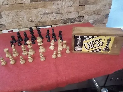 Antique Jacques Staunton Chess Set.  Boxed.   VGC • £50