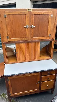 Vintage Sellers Hoosier Kitchen Cabinet With Flour Sifter In Excellent Condition • $800