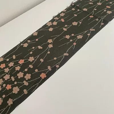 Blossom #D 6.5x78 -2.16yd LONG Vintage Chirimen Japanese Kimono Silk Fabric CF48 • $8.99