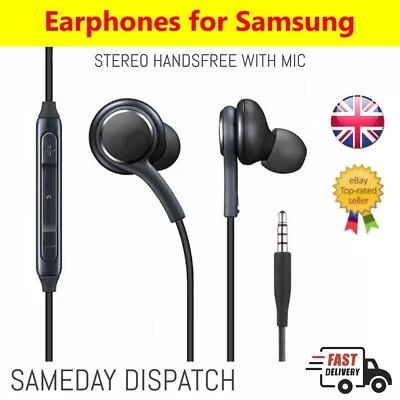 Samsung Stereo Earplug Headphones Handsfree For Galaxy S9 S8 S10+S8+ Note 8 9 • £4.39