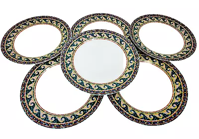 Lot Of 6 Mosaic Design Dinner Plates GABBAY Multicolor 10.75 In • $18