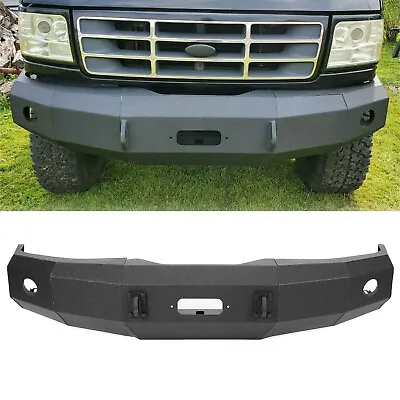 For 1992-1996 Ford F-150 F-250 F-350 Steel Powder Coated Front Bumper 22-415-92 • $481.64